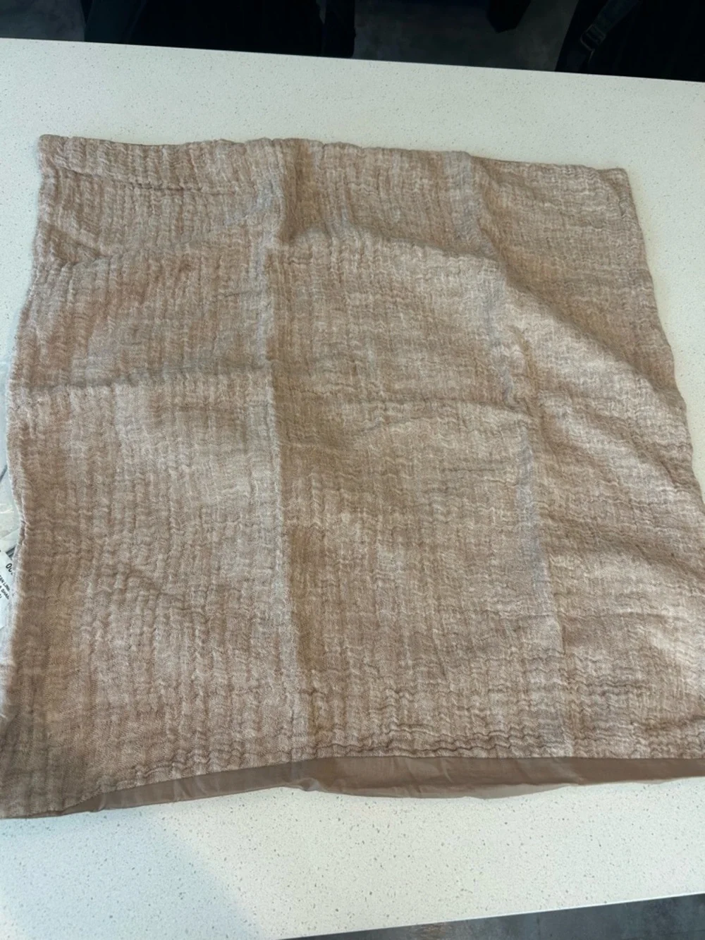 Pottery Barn European Linen EURO Pillow Sham 1 Mocha